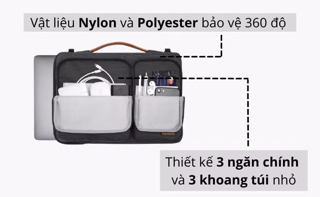 Túi đeo TOMTOC Shoulder Bags MacBook Pro/Air 13-in - ảnh 4