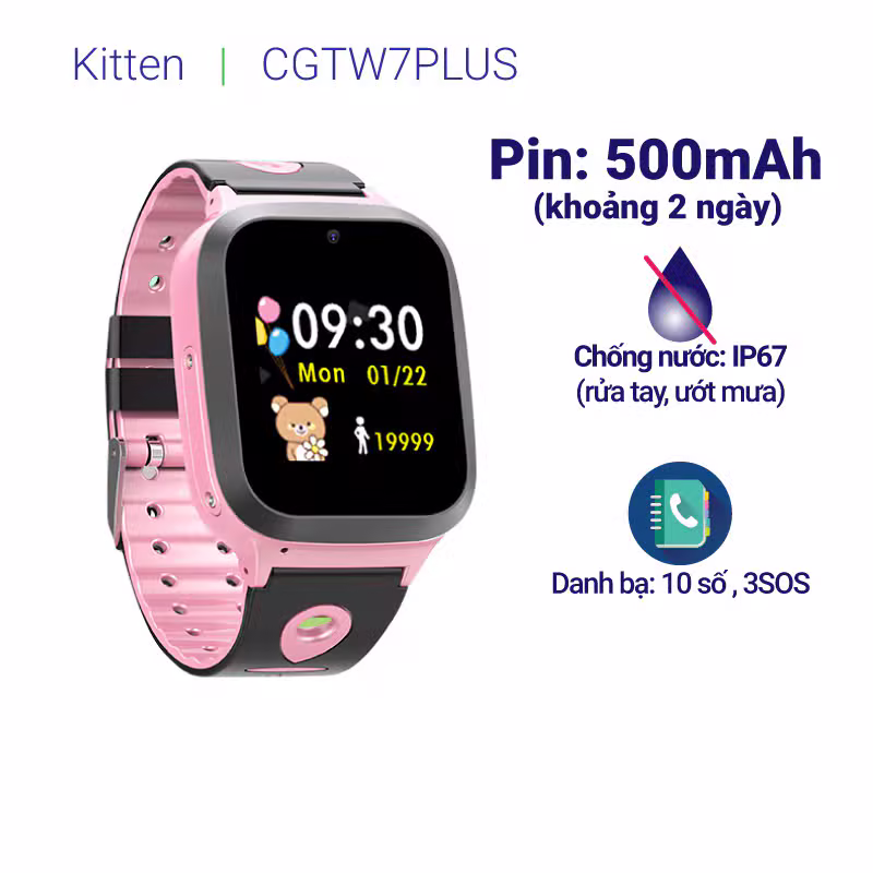 Đồng hồ định vị trẻ em Kitten - CGTW7Plus - ảnh 1
