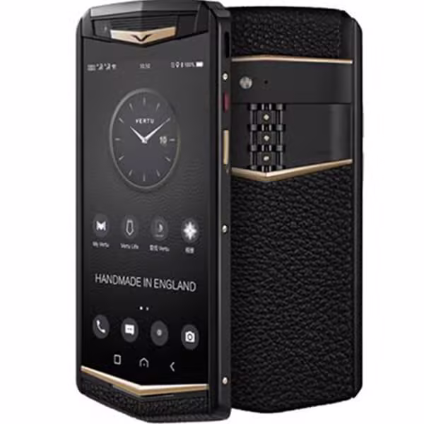 Vertu Aster P Ti Gothic Yellow Gold Pure Black Calf - ảnh 1