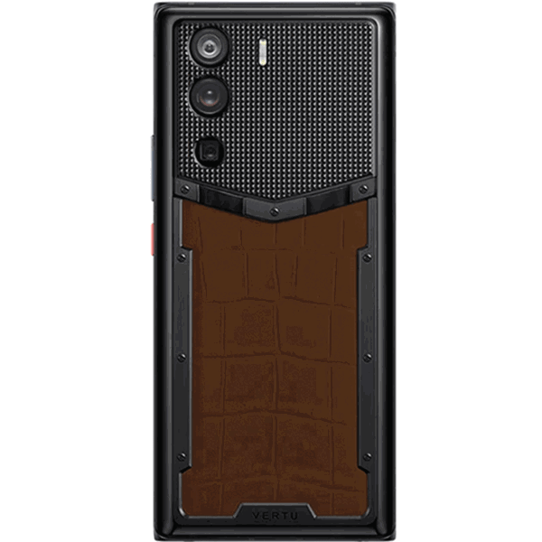 METAVERTU Red Brown Alligator Leather Clous De Paris Basic-Màu đỏ