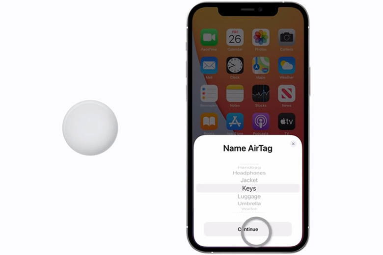 Kết nối nhanh AirTag