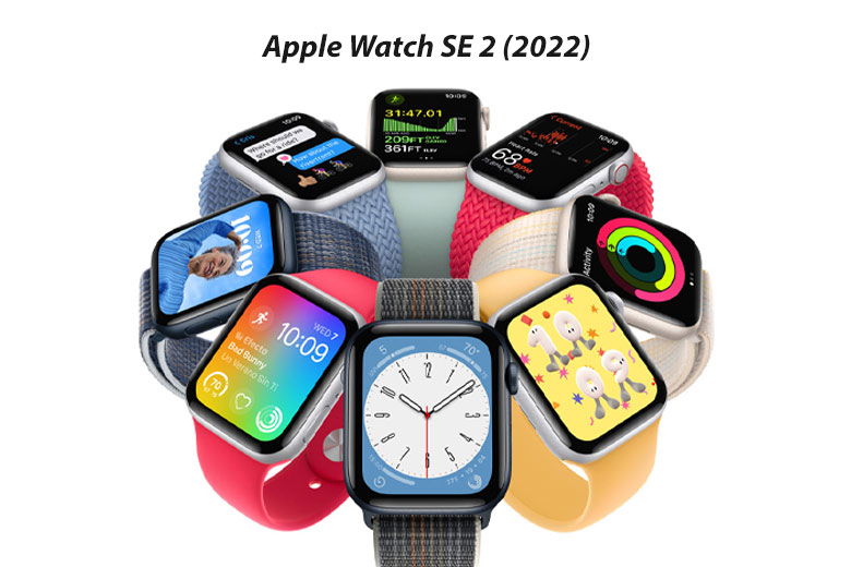 Apple Watch SE 2 (2022) 44mm (GPS) viền nhôm dây cao su - Thiết kế tiện nghi với nhiều tính năng cao cấp