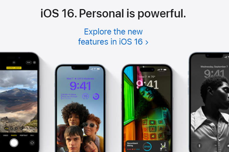 Được trang bị hệ điều hành iOS 16