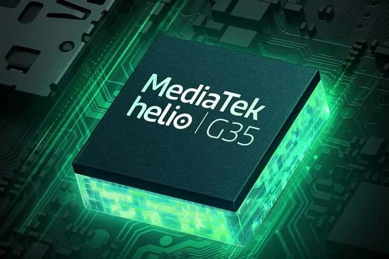 Hiệu năng hoạt động ổn định với chipset MediaTek Helio G35 8 nhân