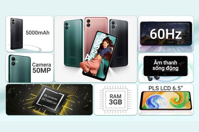 Samsung Galaxy A04 - Rực nét nguyên bản