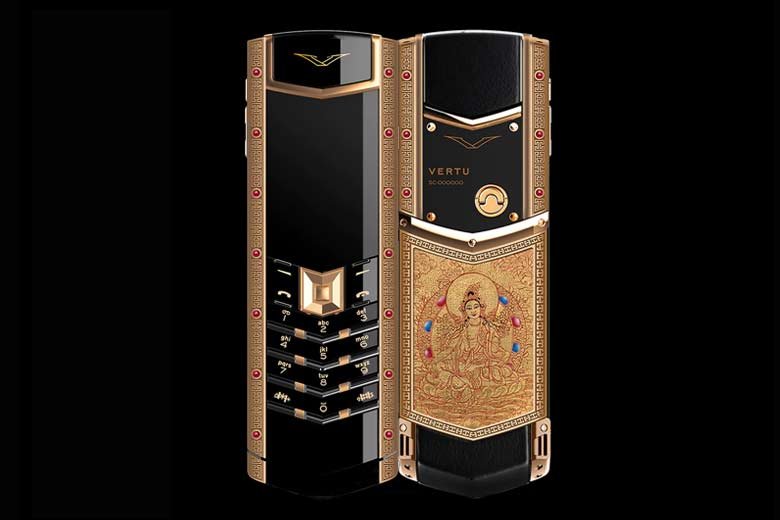 Vertu Signature V Thang-Ga Pure Gold WHITE TARA- Điện thoại siêu sang bậc nhất thế giới