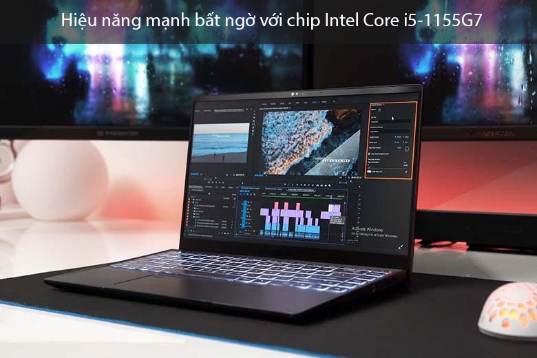 Hiệu năng mạnh bất ngờ với chip Intel Core i5-1155G7 và Ram 8GB