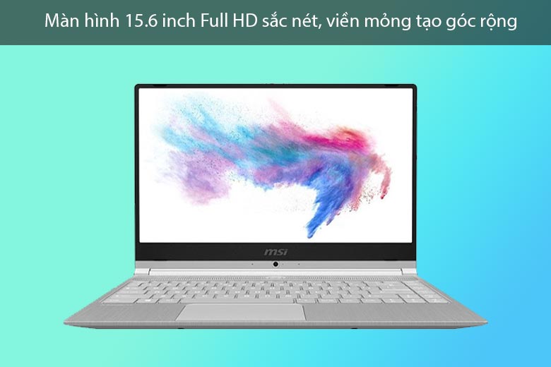 Màn hình 15.6 inch Full HD sắc nét, viền mỏng tạo góc rộng 