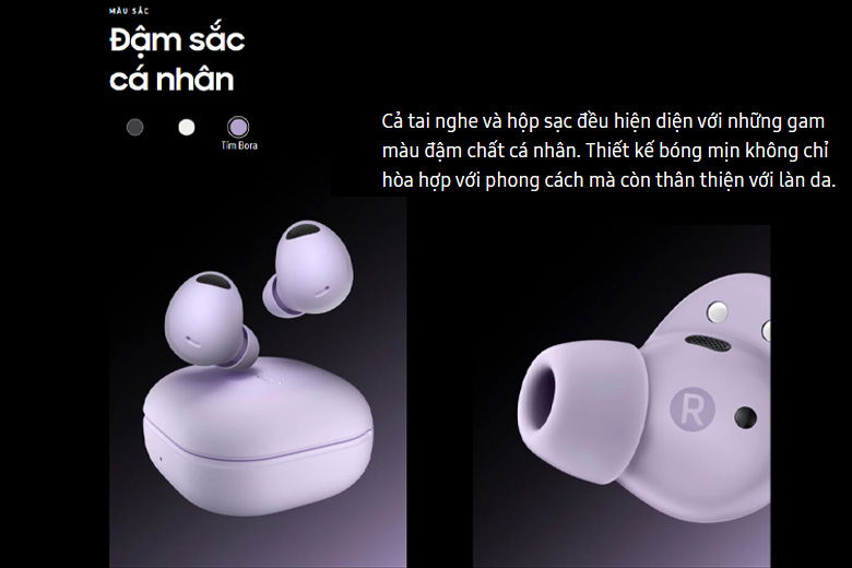 Màu sắc trên tai nghe Galaxy Buds2 Pro