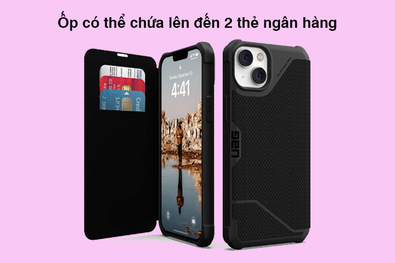 Ốp có thể chứa lên đến 2 thẻ ngân hàng