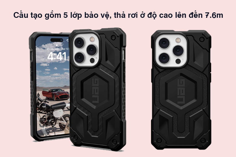 Cấu tạo gồm 5 lớp bảo vệ, thả rơi ở độ cao lên đến 7.6m