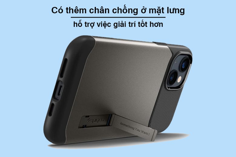 Có thêm chân chống ở mặt lưng hỗ trợ việc giải trí tốt hơn