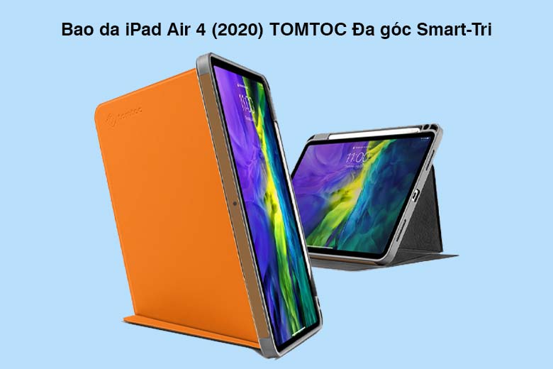 Bao da iPad Air 4 (2020) TOMTOC Đa góc Smart-Tri - Hỗ trợ sạc không dây tiện lợi