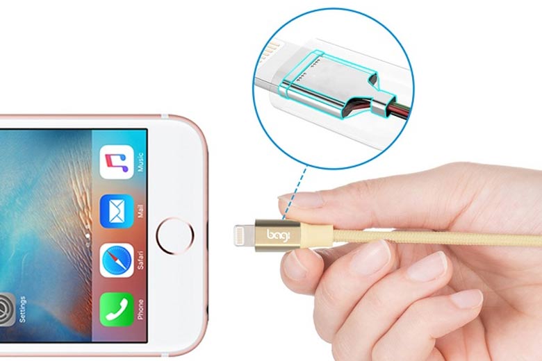 Cáp sạc Bagi USB-A to Micro (1m) vỏ dù MS120 - Thiết kế bền bỉ, sạc nhanh chóng