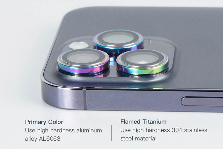 K&iacute;nh cường lực camera iPhone 14 Pro/14 Pro Max Hoda Sapphire - Bảo vệ bền bỉ, chống bụi tốt
