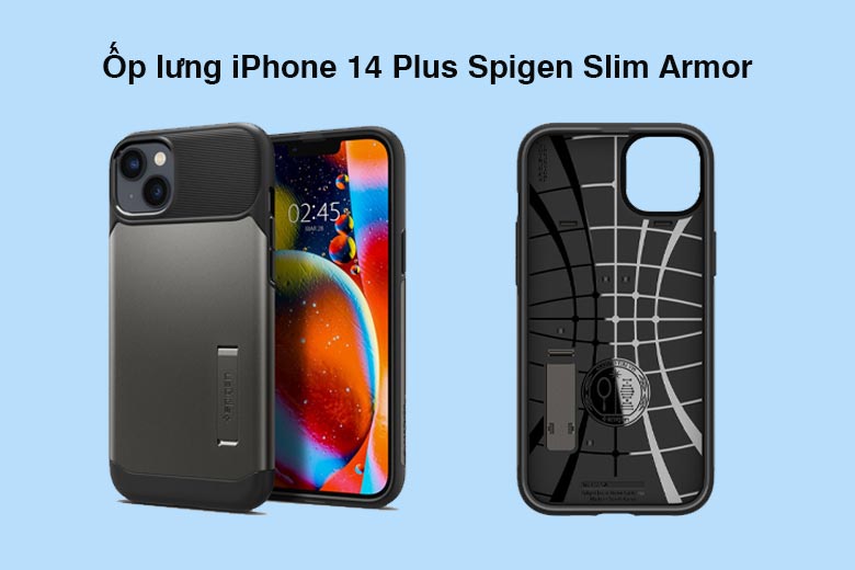 Ốp lưng iPhone 14 Plus Spigen Slim Armor - Chống sốc và chịu lực tác động hiệu quả