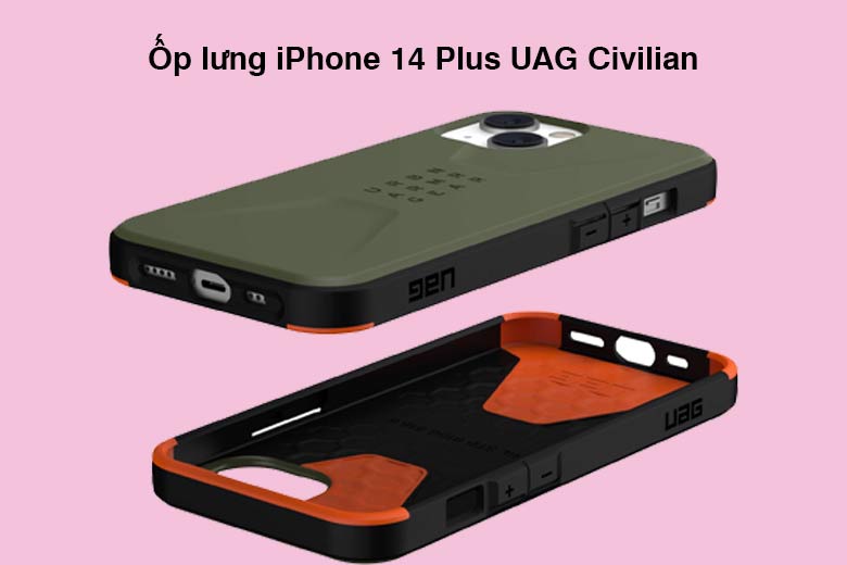 Ốp lưng iPhone 14 Plus UAG Civilian - Bảo vệ iPhone tránh những va đập hiệu quả