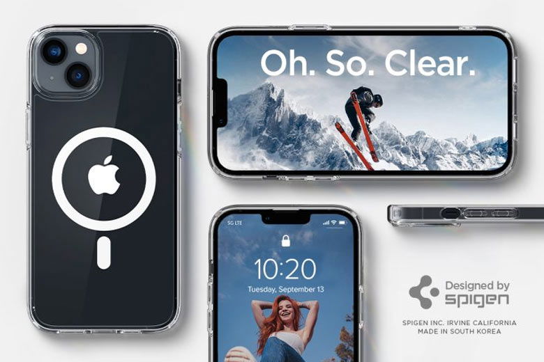 Ốp lưng iPhone 14 Spigen Crystal Hybrid Magfit - Kết nối MagSafe mạnh mẽ gấp 10 lần