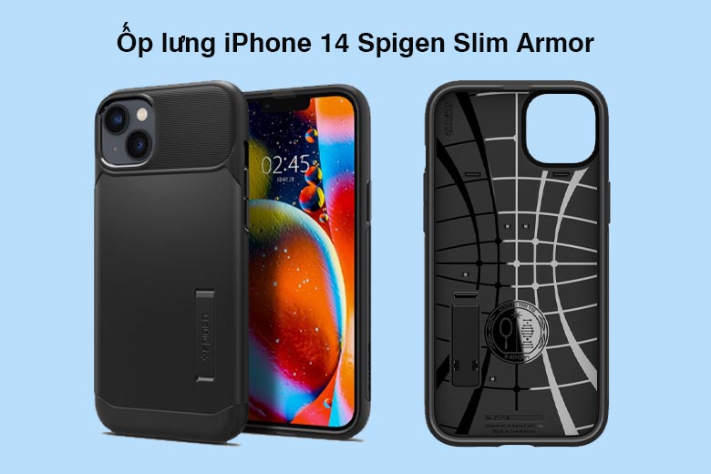 Ốp lưng iPhone 14 Spigen Slim Armor - Chống sốc đỉnh cao, thiết kế tiện lợi