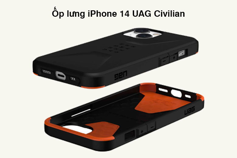 Ốp lưng iPhone 14 UAG Civilian - Thiết kế mới mẻ, hấp thụ lực va chạm hiệu quả