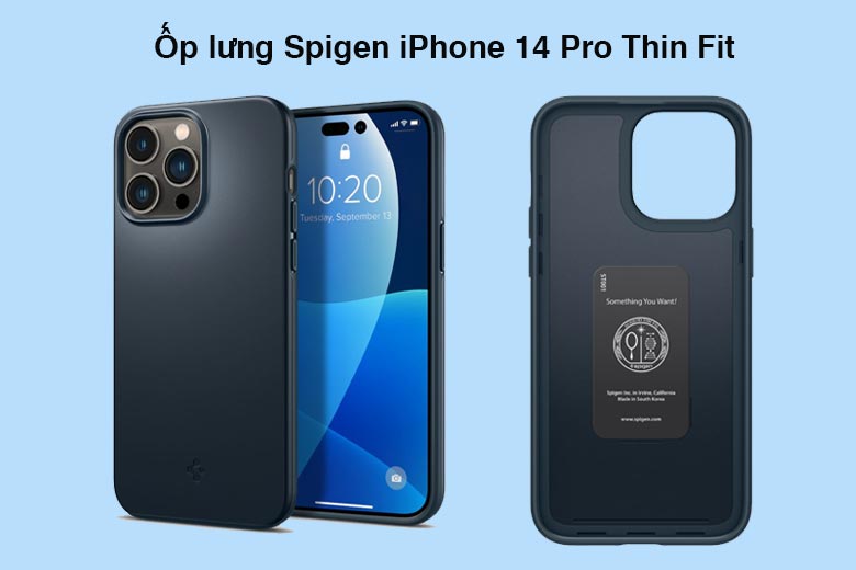 Ốp lưng Spigen iPhone 14 Pro Thin Fit - Thiết kế đơn giản, đẹp mắt, cao cấp