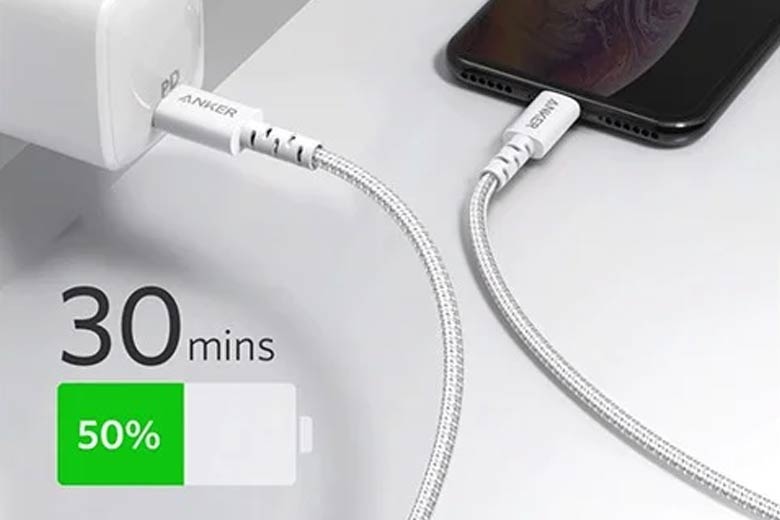 Cáp sạc Anker PowerLine Lightning to USB-C 0.9m A8612 - Sạc nhanh chóng và an toàn