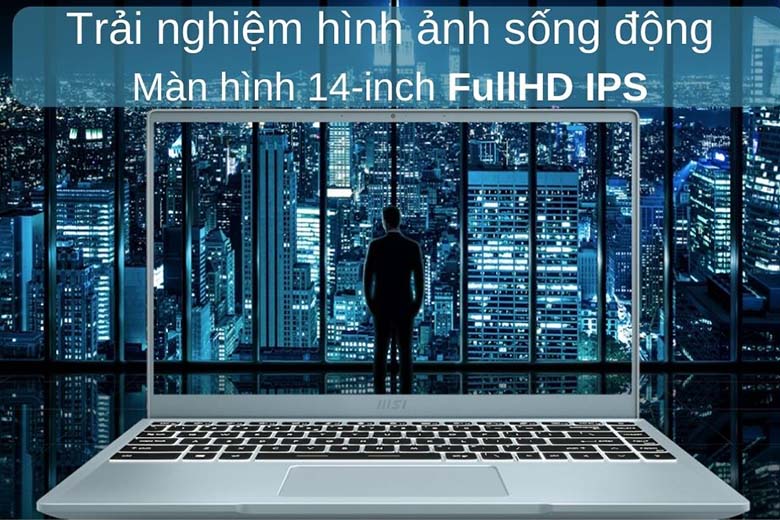 Màn hình 14 inch IPS sắc nét