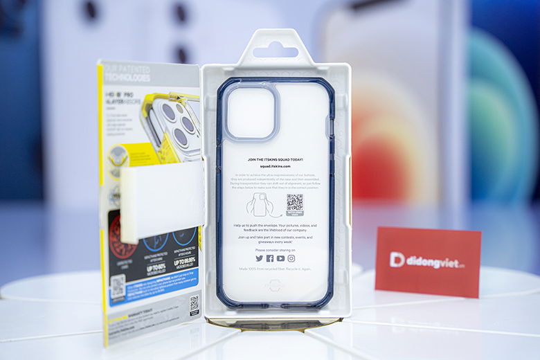 Ốp lưng iPhone 12 Pro Max Itskins HYBRID CLEAR