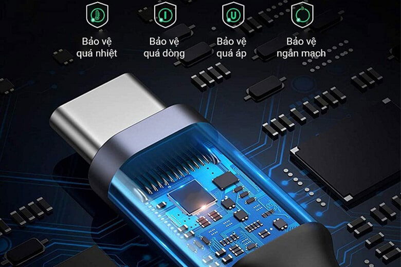 Công nghệ sạc nhanh Power Delivery 18W giúp cho việc làm đầy từ 0 đến 50% dung lượng pin của smartphone