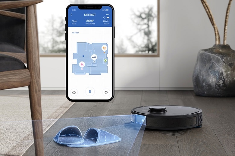 Kiểm soát qua app Ecovacs thông minh