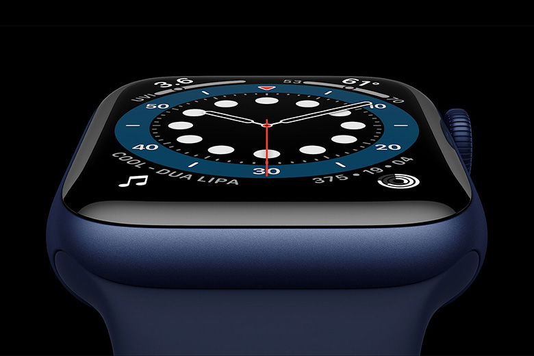 Apple Watch Series 6 40mm (4G) viền nhôm xanh - Dây cao su chính hãng (Full VAT) Hình ảnh