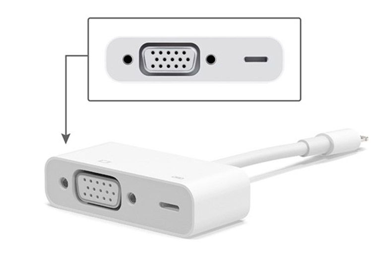 Cáp chuyển đổi Apple Lightning to VGA Chính hãng - Di Động Việt