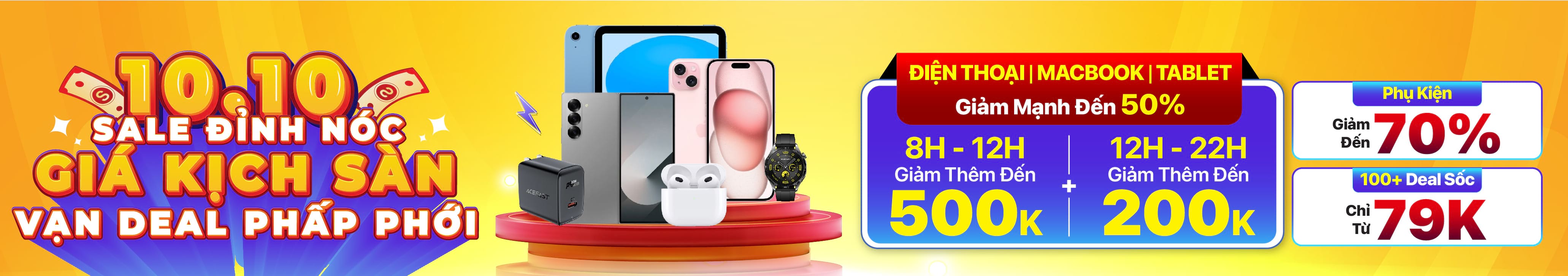 SALE NGÀY ĐÔI 10.10: GIẢM MẠNH ĐẾN 500K. TRẢ GÓP 0%!!