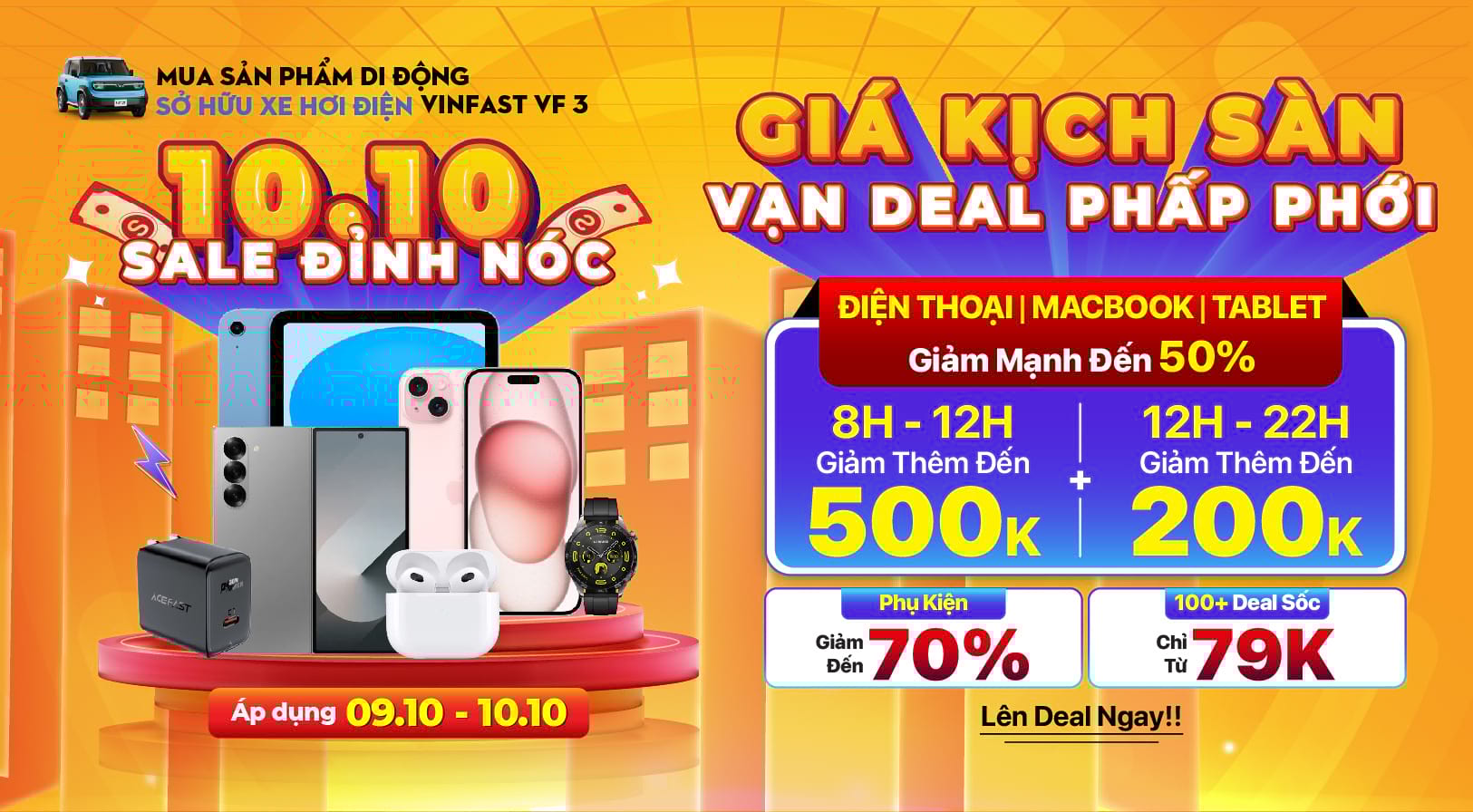 SALE NGÀY ĐÔI 10.10: GIẢM MẠNH ĐẾN 500K. TRẢ GÓP 0%!!
