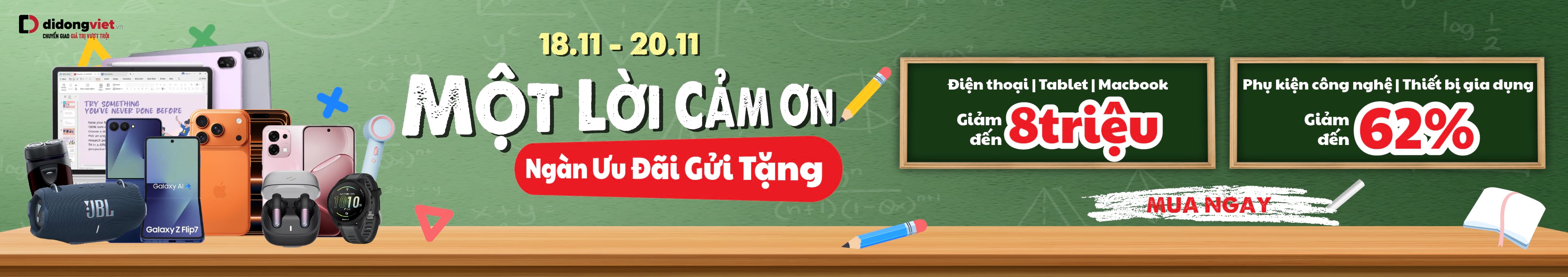 MỘT LỜI CẢM ƠN - NGÀN ƯU ĐÃI GỬI TẶNG (18.11 - 20.11)