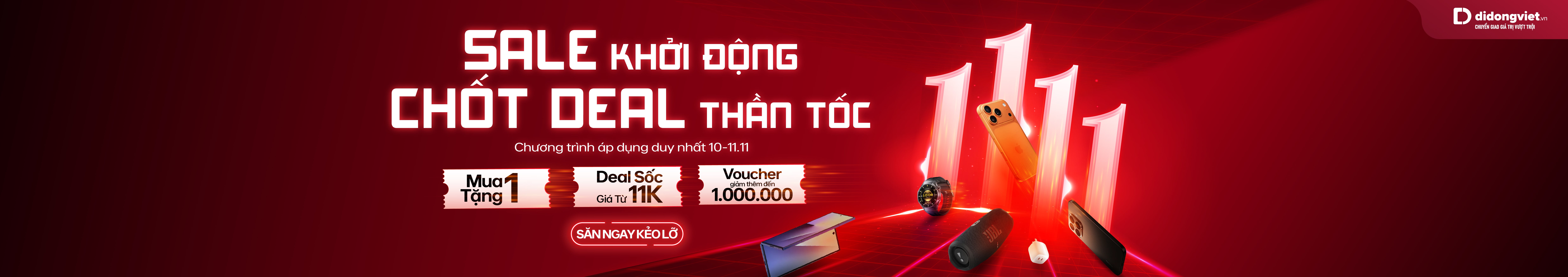 Deal Ngày Đôi 11.11 giá giảm sâu thiết bị công nghệ, đồ gia dụng
