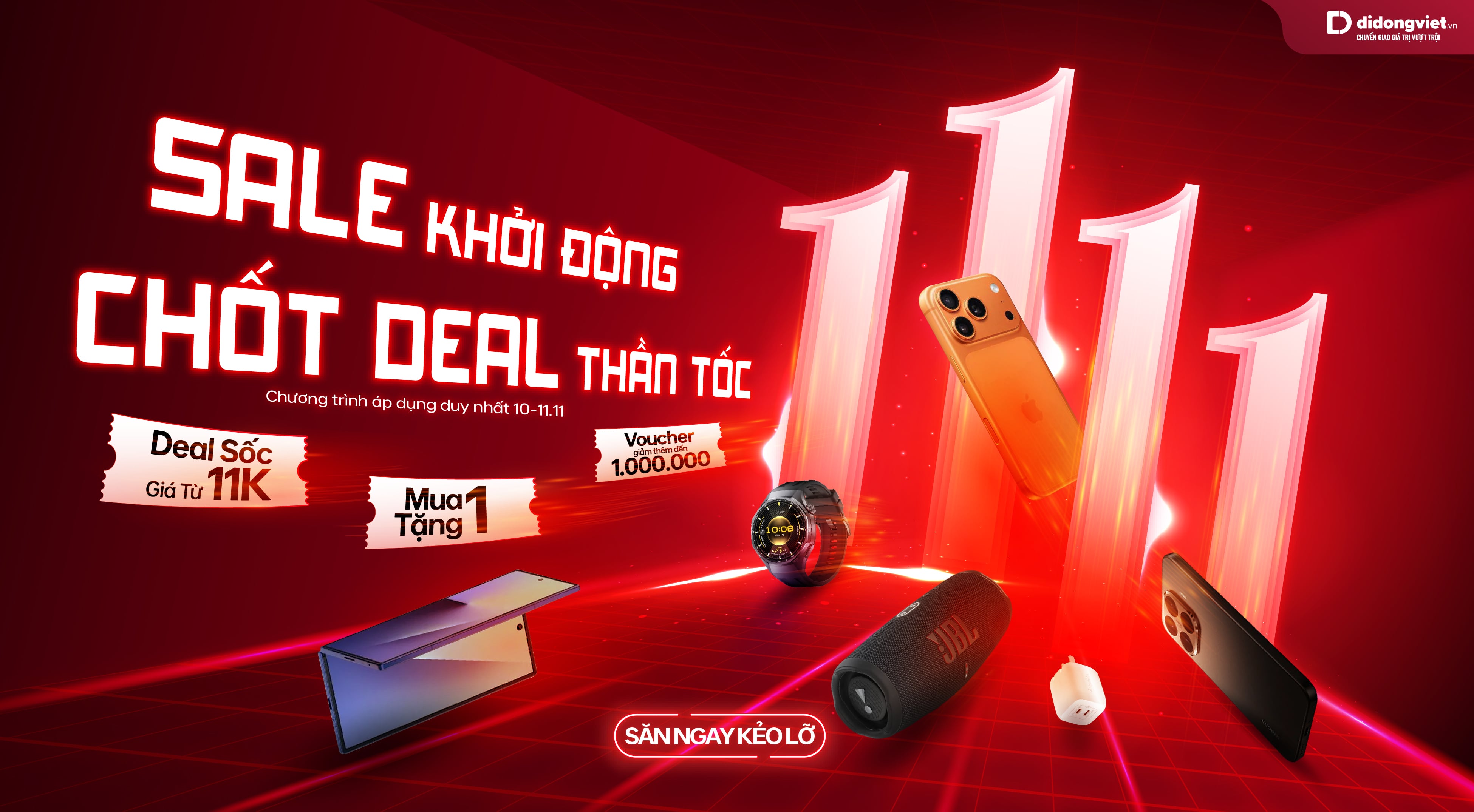 Deal Ngày Đôi 11.11 giá giảm sâu thiết bị công nghệ, đồ gia dụng