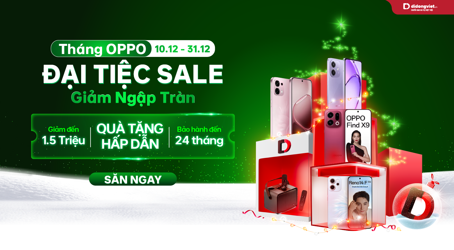 Tháng OPPO Đại Tiệc Sale Giảm Ngập Tràn,Giá Điện Thoại OPPO Giảm Sâu