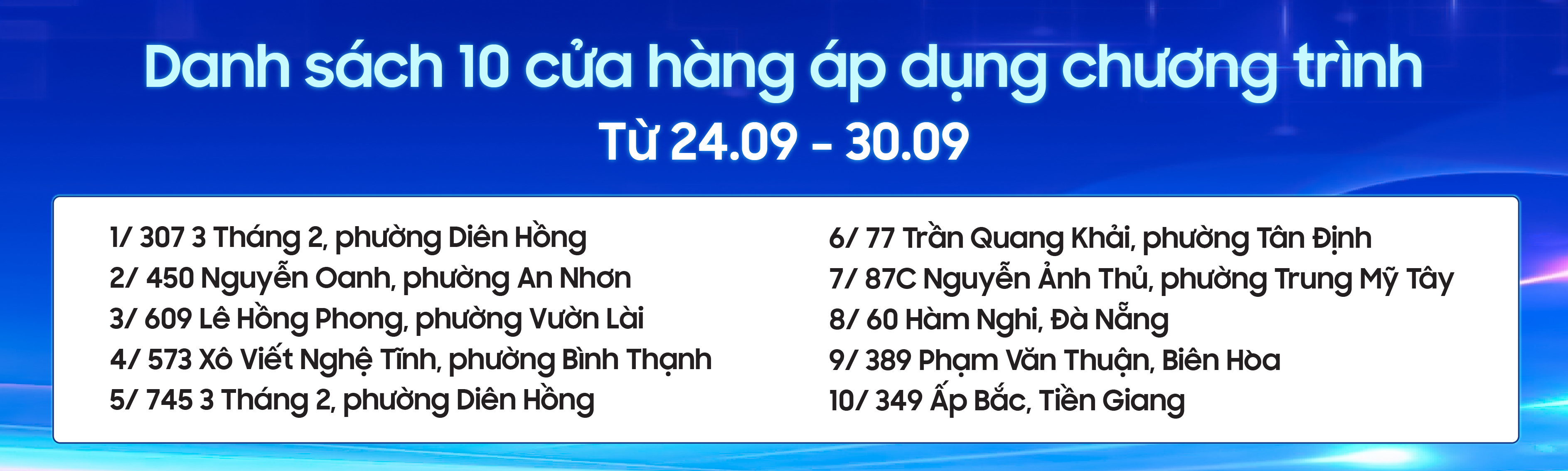 Cửa hàng áp dụng