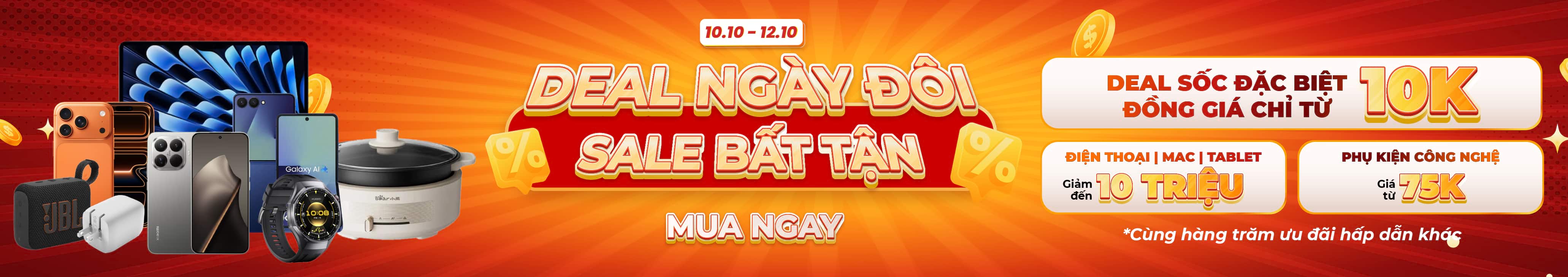  Deal ngày đôi Sale bất tận 10.10