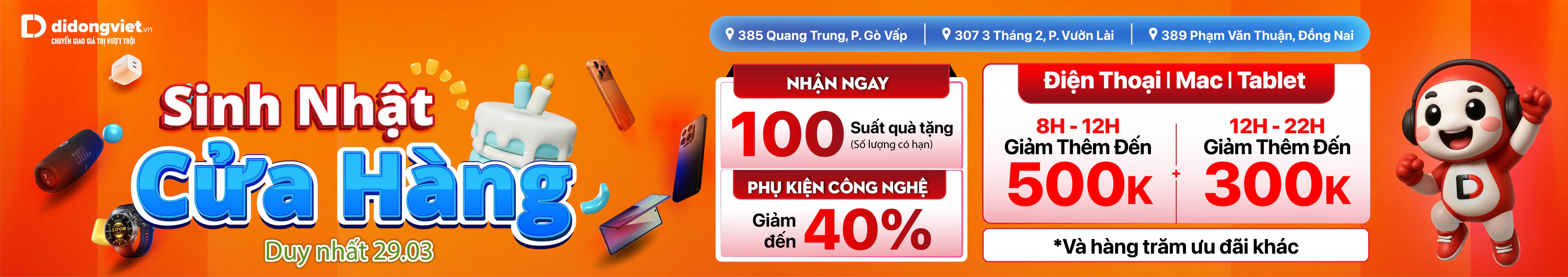 BÙNG NỔ SALE SINH NHẬT