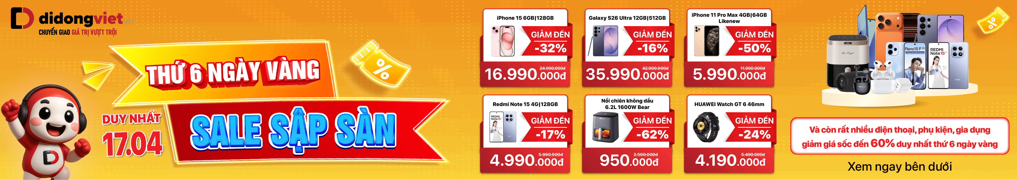 THỨ 6 NGÀY VÀNG - SALE SẬP SÀN