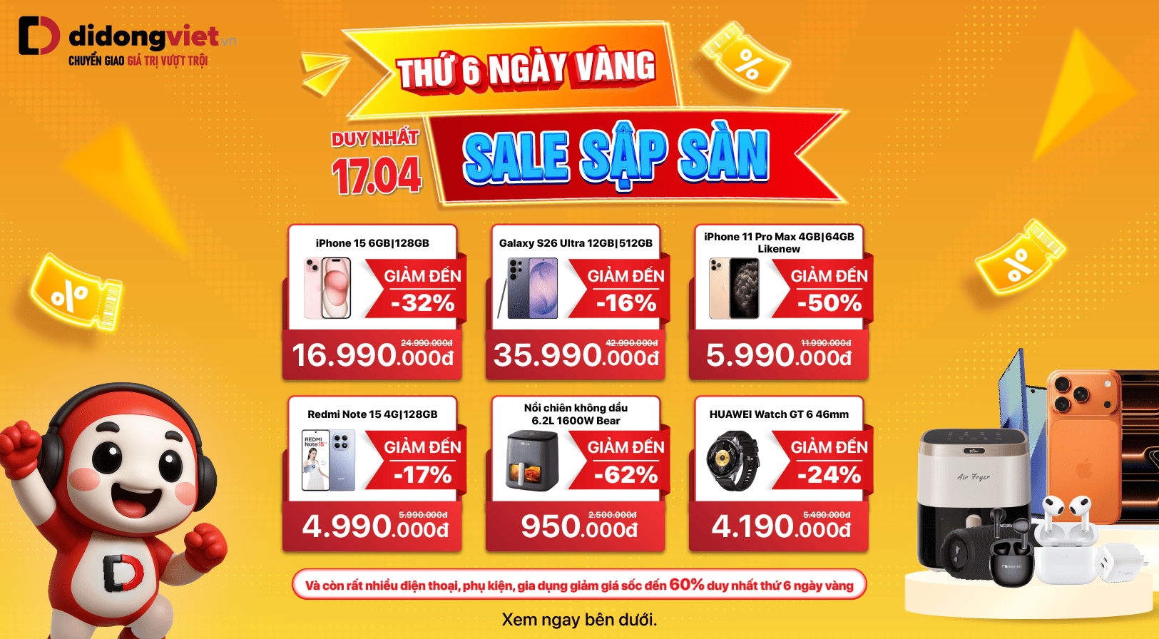 THỨ 6 NGÀY VÀNG - SALE SẬP SÀN