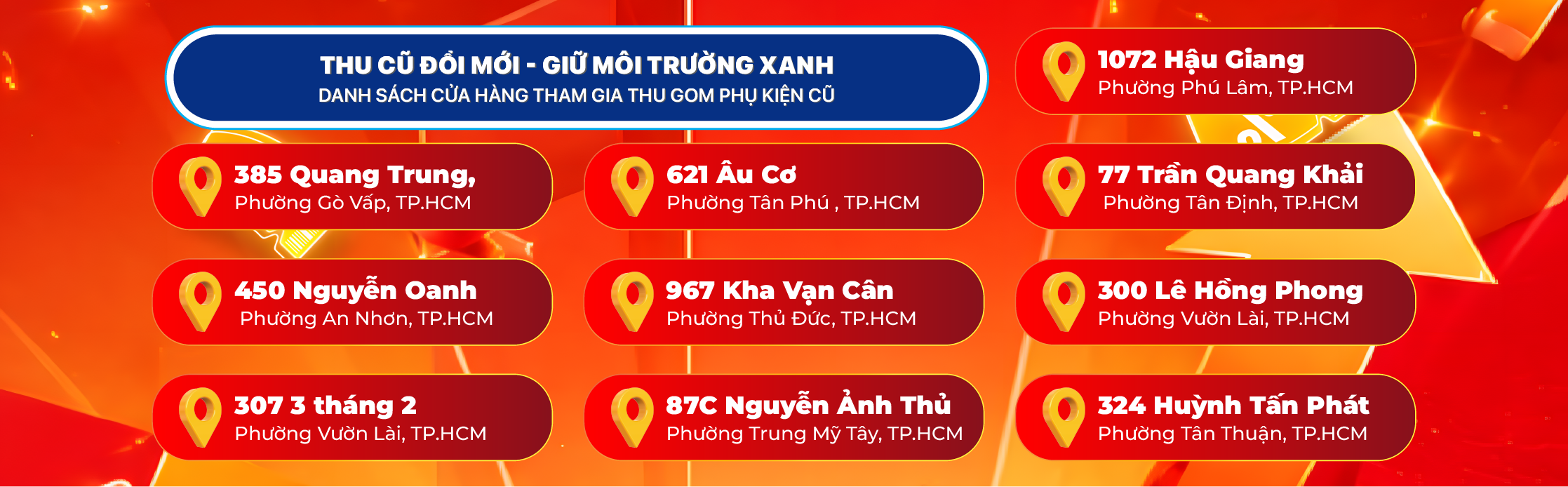 DANH SÁCH 10 CỬA HÀNG