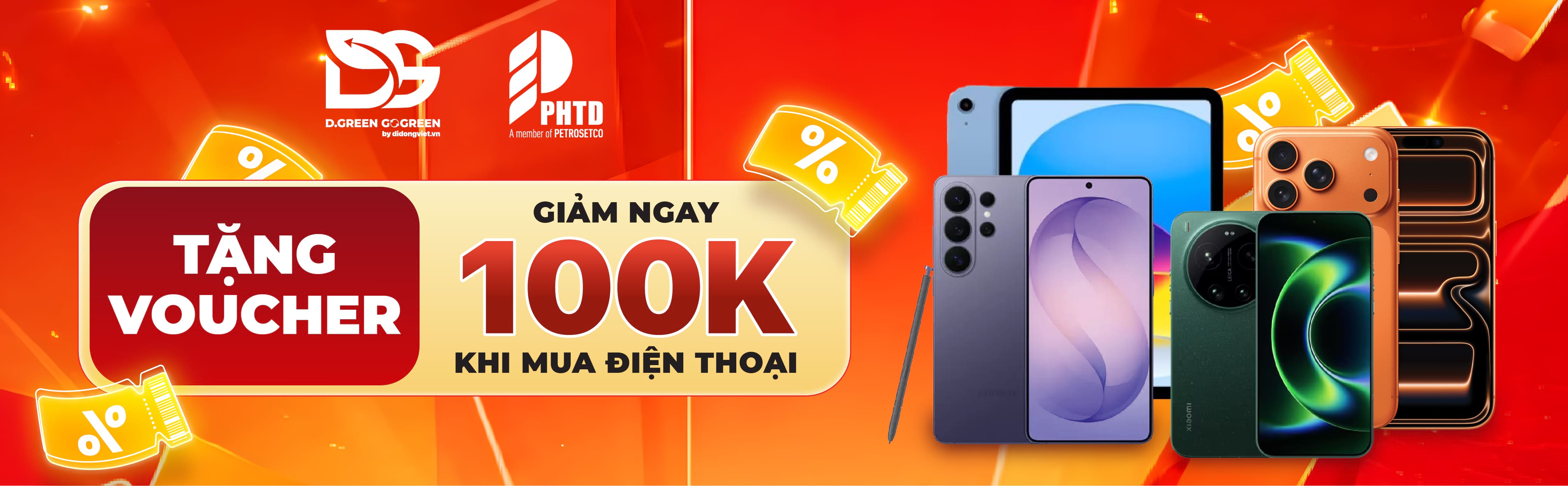 TẶNG VOUCHER 100K KHI MUA ĐIỆN THOẠI
