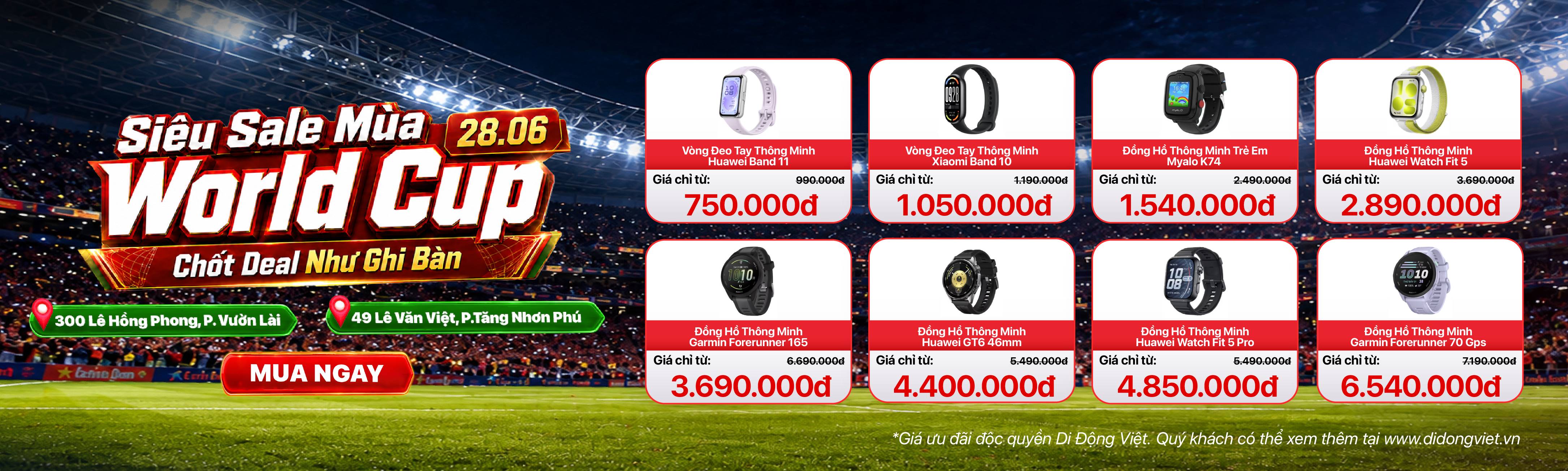 Đồng hồ giảm thêm đến 700k