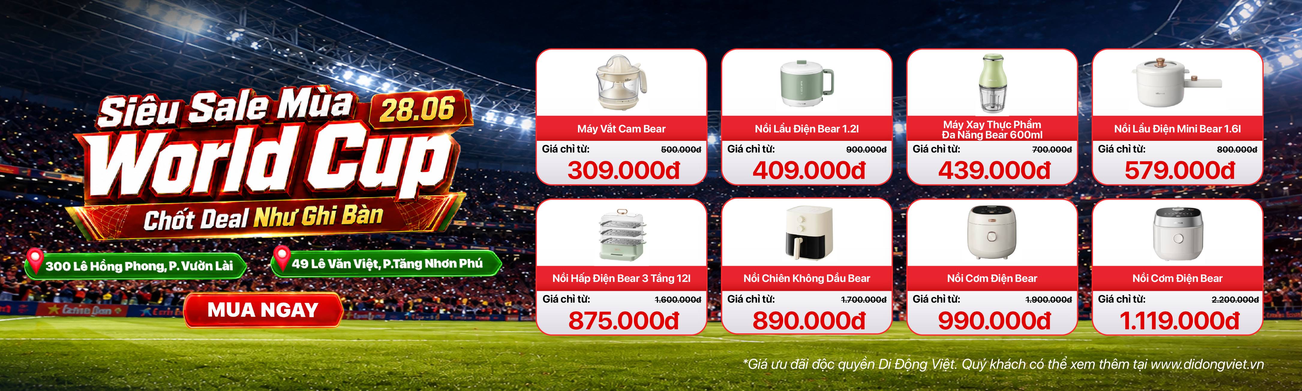 Gia dụng Bear giảm đến 25%