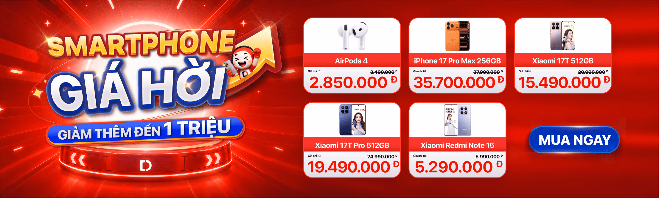 ĐIỆN THOẠI | TABLET | MAC GIẢM ĐẾN 1 TRIỆU
