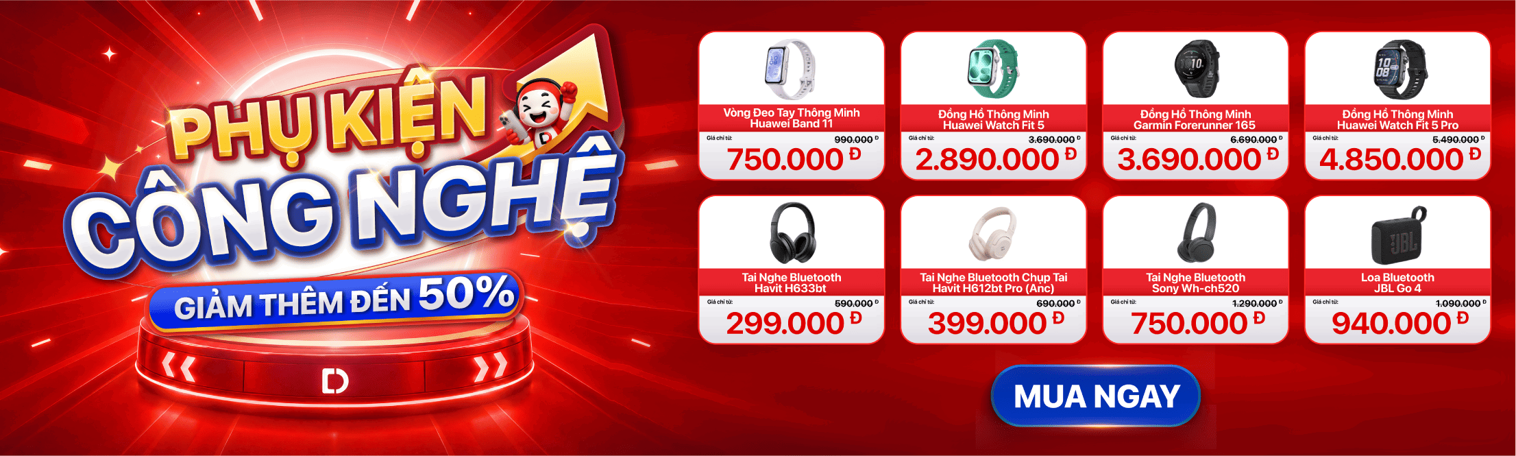 PHỤ KIỆN CÔNG NGHỆ GIẢM THÊM ĐẾN 50%