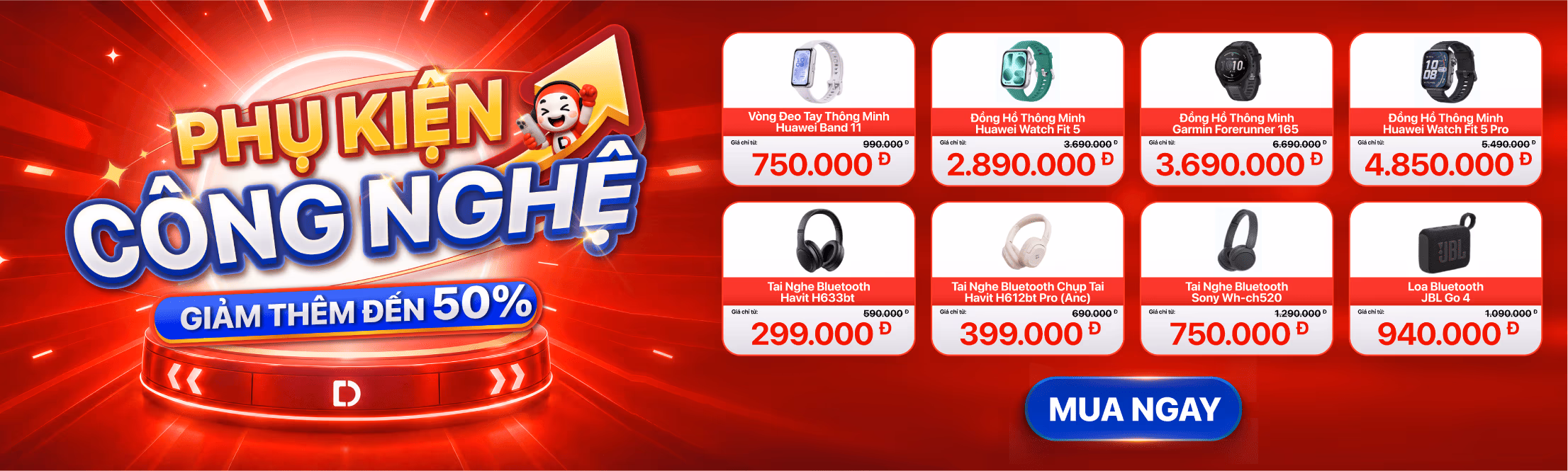 PHỤ KIỆN CÔNG NGHỆ GIẢM THÊM ĐẾN 50%